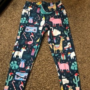 Feed me fight me Christmas/ holiday workout leggings